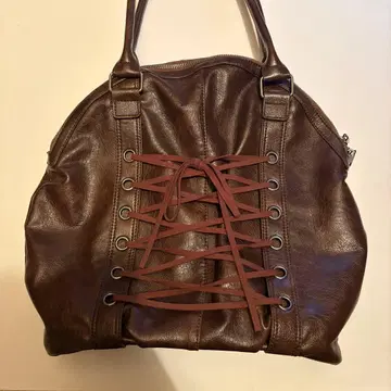 Tinajojun 레이스업 인조 가죽 백