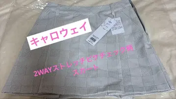 캘러웨이 2WAY 스트레치 피케 체크 무늬 스커트