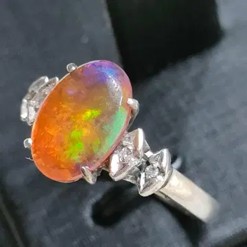 2AH71 오팔 Pt 플라티나 반지