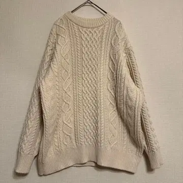 23구 케이블 니트 아이보리 화이트 38
