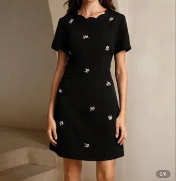 ANEWSTA 블랙 미니 원피스 반팔