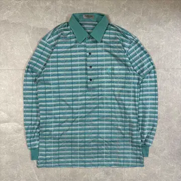 그랜드슬램 긴팔 피케 셔츠 남성용 M 체크 골프 캐주얼