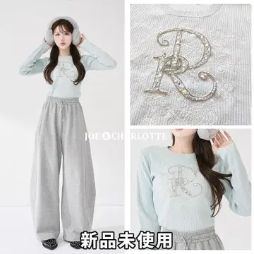 다리치 darich DR 비쥬 플라워 리브 니트탑 SAX