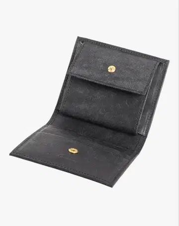 이단 접이식 지갑 컴팩트 블랙 브라운