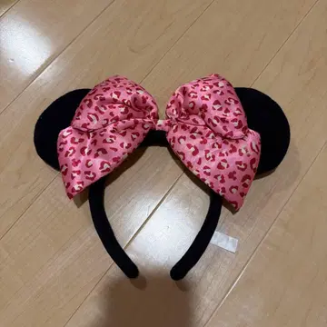 디즈니 레오파드 무늬 핑크 머리띠 미니 즉시 구매 레어