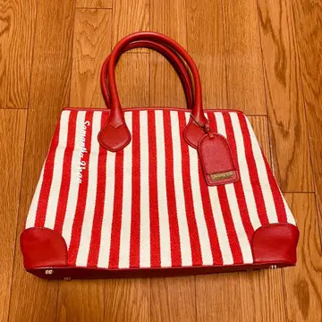 사만다 베가 토트백 빨흰 스트라이프