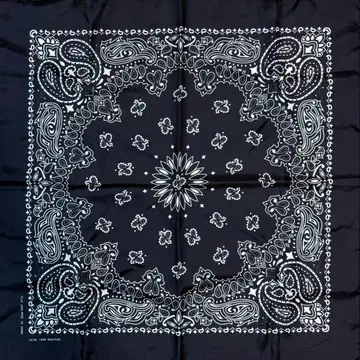 마니풀리 실크 100% 반다나 프린트 스카프 65cm 미사용 새상품