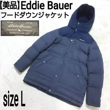[새상품급] Eddie Bauer 다운 파카 후드 다운 자켓 네이비