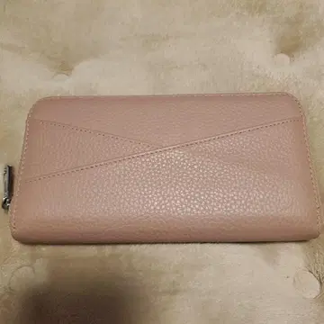 가죽풍 장지갑 코랄 핑크