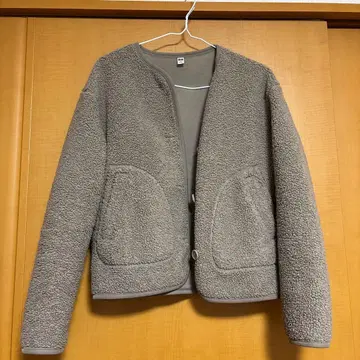 그레이 보아 자켓 플리스 자켓