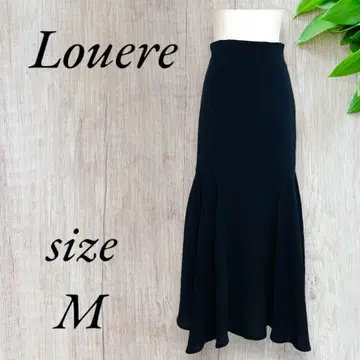 르엘 롱 스커트 머메이드 하이웨스트 플레어 블랙 A195