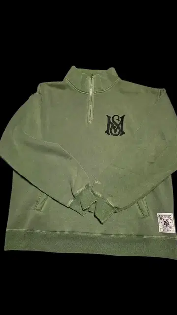 MFC STORE 하프 지퍼 맨투맨 올리브