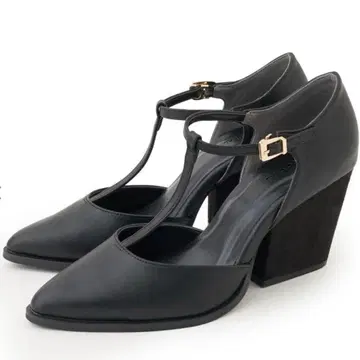 코코딜 T스트랩 청키힐 펌프스