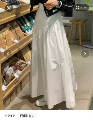 deux amour 개더 롱 스커트