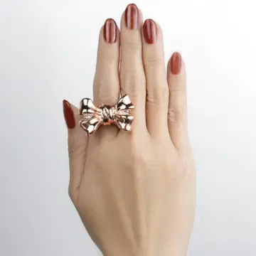 LOVE BY e.m. 빅 리본 링 핑크