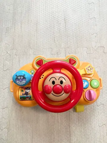 새상품급! 호빵맨 음성 버튼 달린 핸들 완구