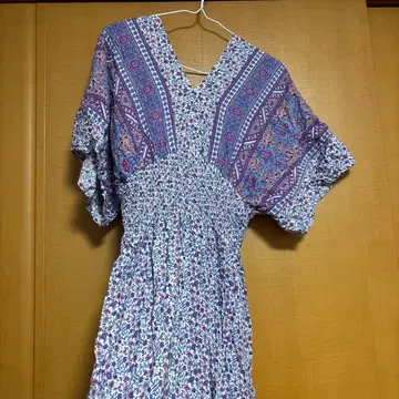 보헤미안 스타일 플라워 프린트 원피스