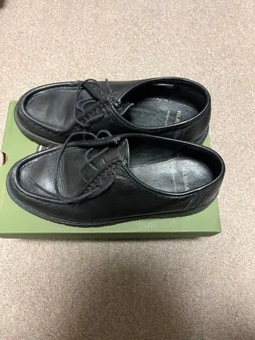 블랙 가죽 캐주얼 슈즈