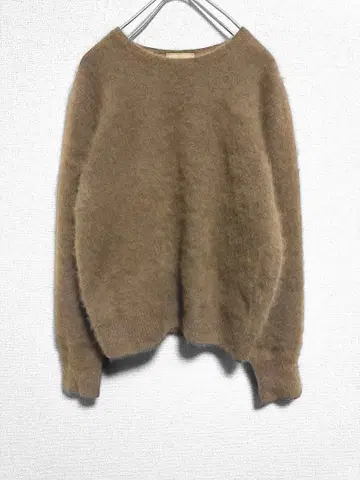 캐시미어 혼방 [ 유나이티드 애로우즈 ] UBCB 퍼 크루넥 니트 라쿤