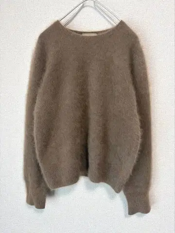 캐시미어 혼방 [ 유나이티드 애로우즈 ] UBCB 퍼 크루넥 니트 라쿤