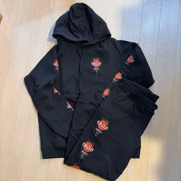 RVCA 후드티 맨투맨 블랙 상하의 남성용 셋업 M L