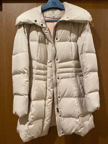 다운 코트 라이트 베이지 x 핑크 CLEAR IMPRESSION