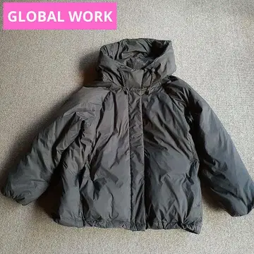 GLOBAL WORK 에어럭스 다운 후드 브라운 M 사이즈