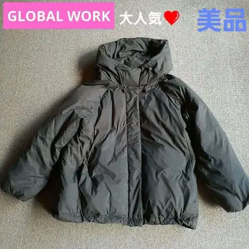 GLOBAL WORK 에어럭스 다운 후드 브라운 M 사이즈