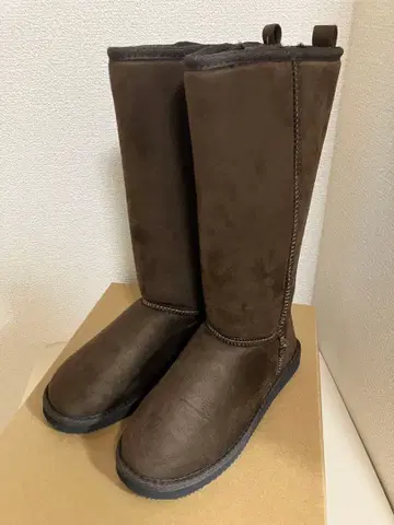 무스탕 롱 부츠