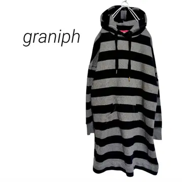 그라니프 보더 후드티 원피스 풀 후드티 와펜 블랙 그레이
