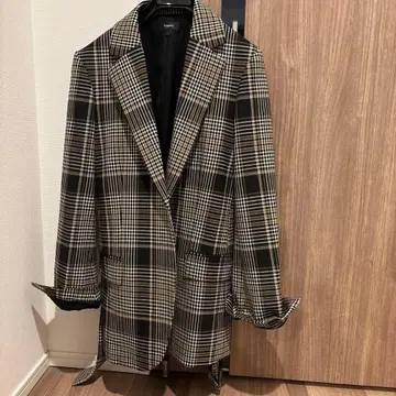 미사용 새상품 Theory 체크 무늬 테일러드 자켓 사이즈 2