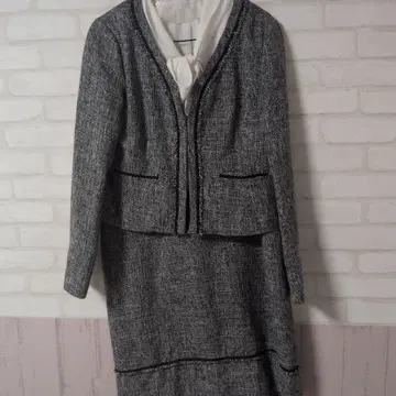 화이트 조라 입학식 트위드 셋업 원피스