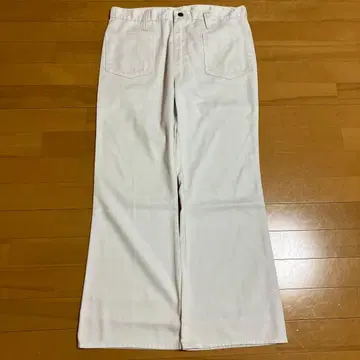 70s SEARS 부시 팬츠 화이트 플레어