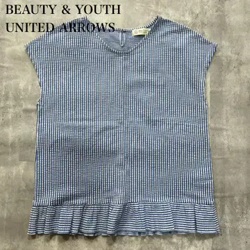 뷰티 앤 유스 유나이티드 애로우즈 [ M ] 상의 스트라이프 프릴