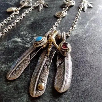 [ 인기, 재판매 ] 깃털 모티브 손톱 이글 목걸이 인디언 코코펠리