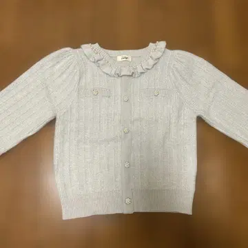 evelyn 프릴 비쥬 니트 라이트 그레이