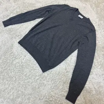 [LACOSTE] 남성용 3 울100% V넥 니트 그레이