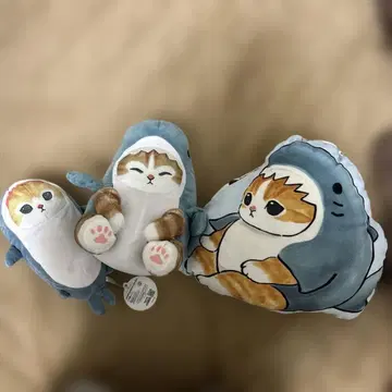 모프 샌드 상어냥 봉제 인형 & 쿠션 3종 세트 mofusand