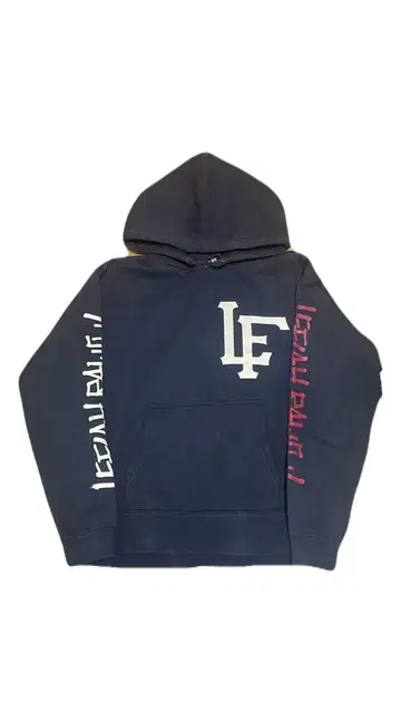 LEFLAH RAWCUL LETTER 후드티 (네이비) 후드티