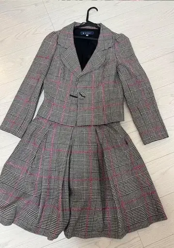 M's Gracy 체크 무늬 스커트 셋업 38