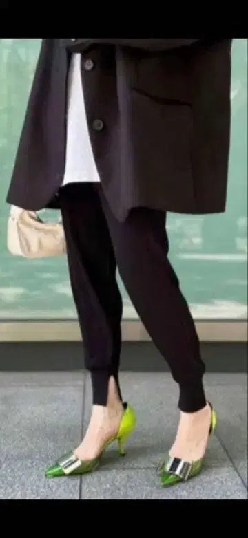 스터닝 루어 리브 니트 팬츠