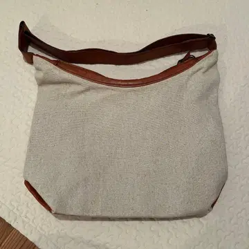 캔버스 가죽 숄더백