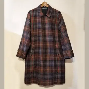 semoh / 세모 울 발라클로버 코트 체크