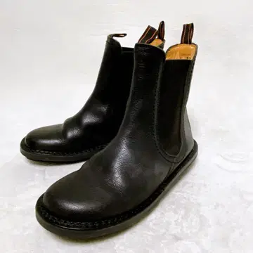 새상품급 트리픈 사이드 고어 부츠 37 가죽 블랙 24cm