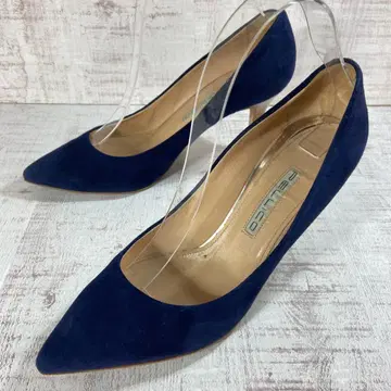 PELLICO 네이비 스웨이드 하이힐 37 사이즈 24cm 상당