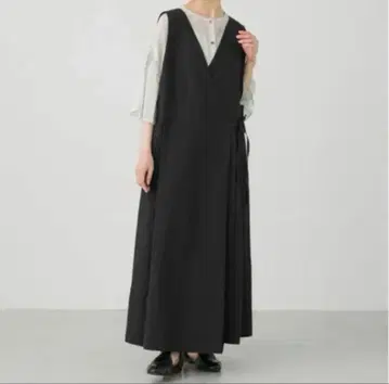 카구레 코튼 헴프 랩 원피스