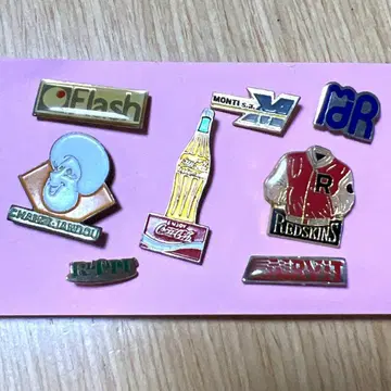 금속제 핀 배지 세트 8개