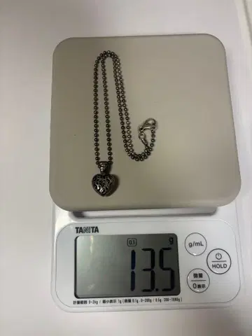 하트 모양 펜던트 볼 체인 목걸이