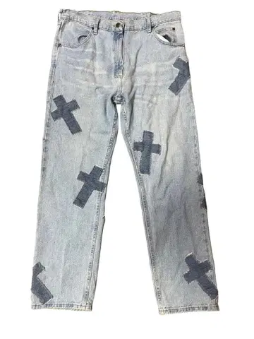 [ 레어 ] Wrangler 크로스 패턴 데님 팬츠