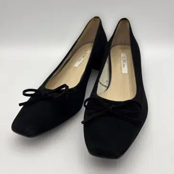 SLOBE IENA 블랙 리본 펌프스